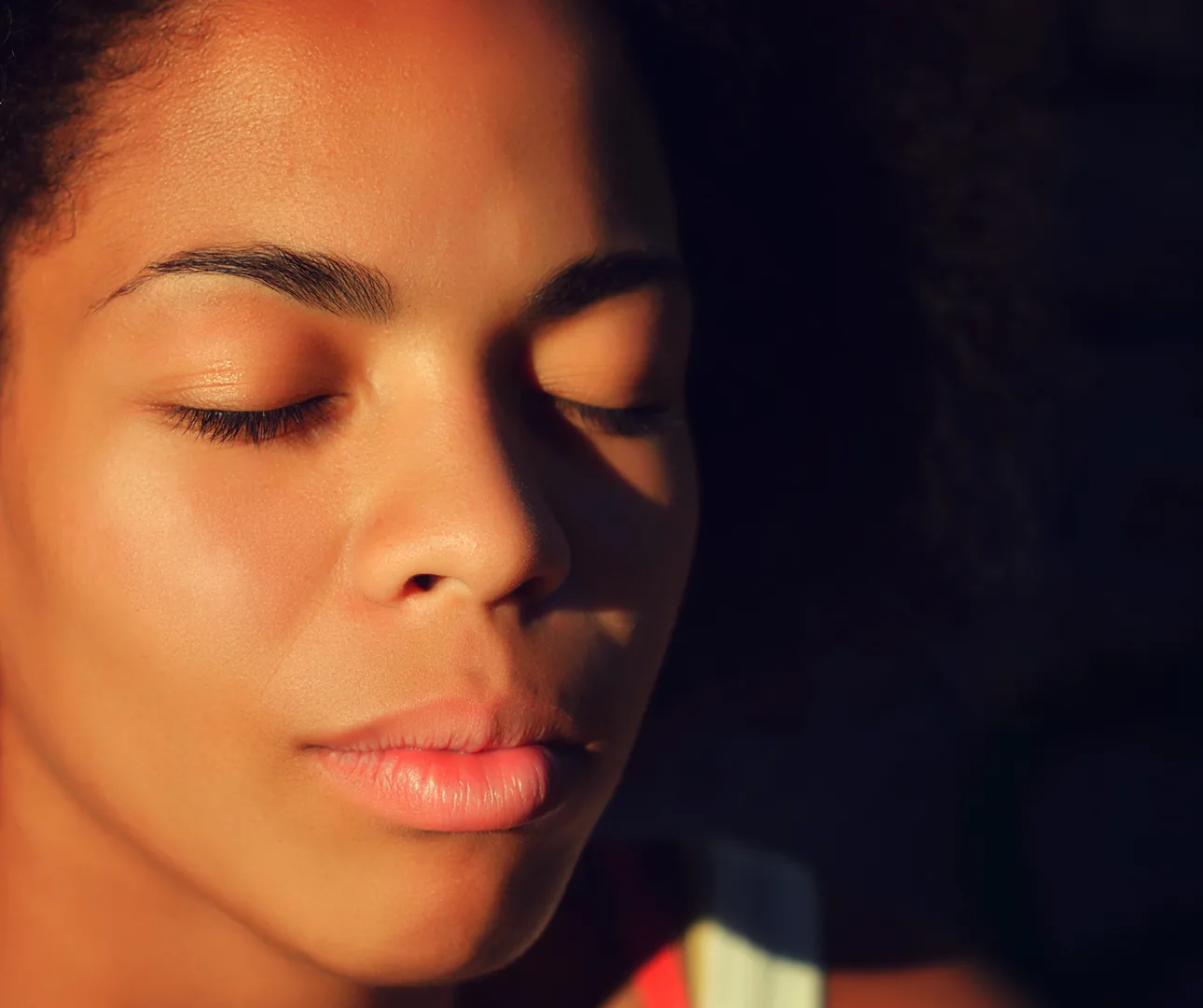black woman being mindful